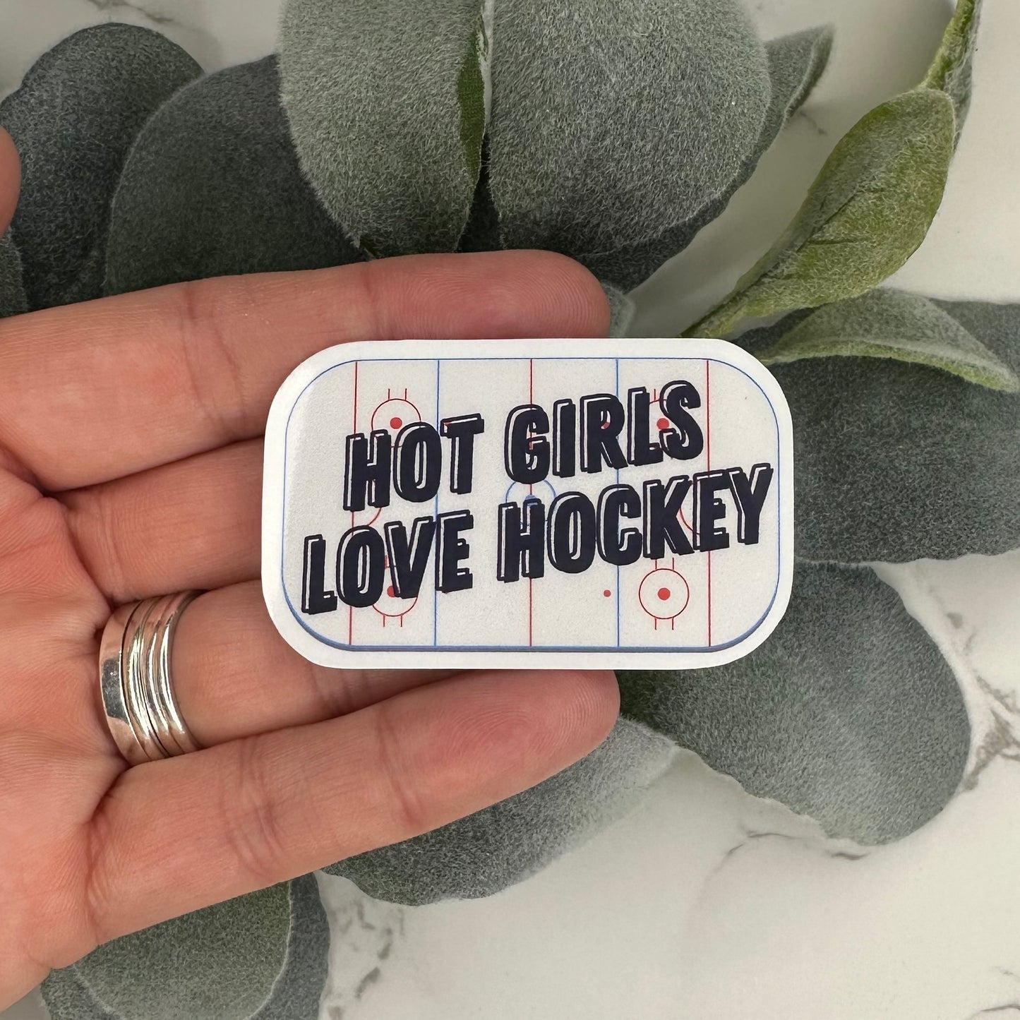 Hot Girls Love Hockey - Sticker