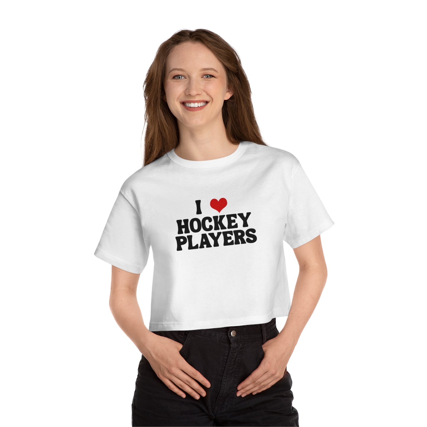 I Love Hockey Players - Crop