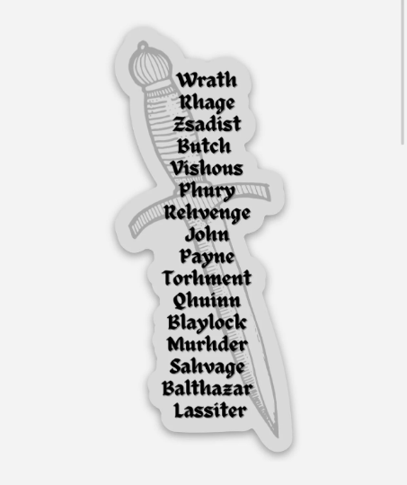 Black Dagger Brotherhood Sticker