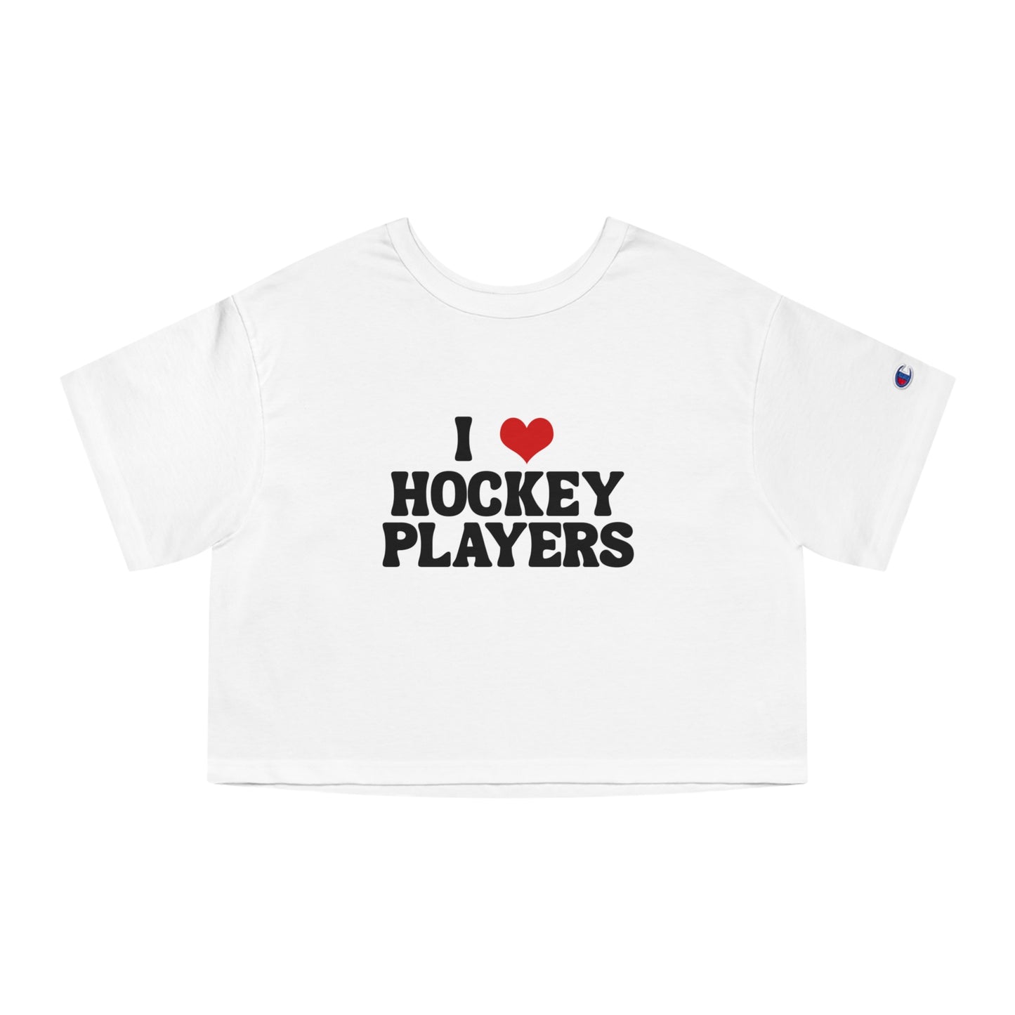 I Love Hockey Players - Cropped T-Shirt