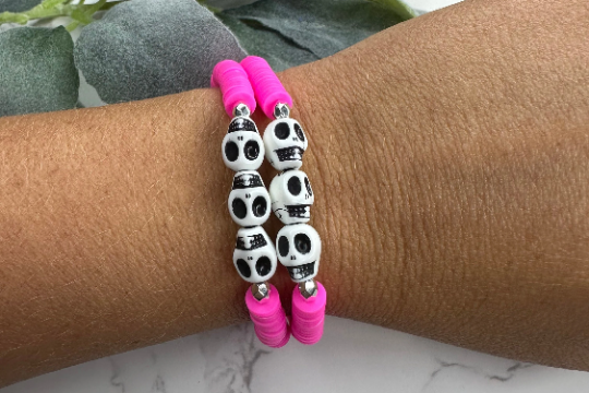 Pink Skull Bracelet