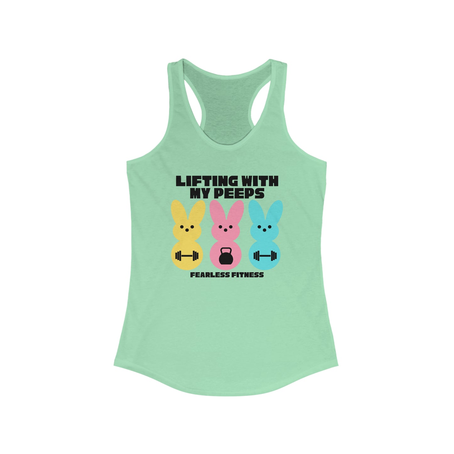 Lifting with My Peeps - Fearless Fitness - Racerback Tank