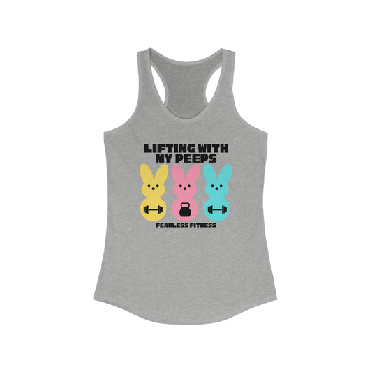 Lifting with My Peeps - Fearless Fitness - Racerback Tank