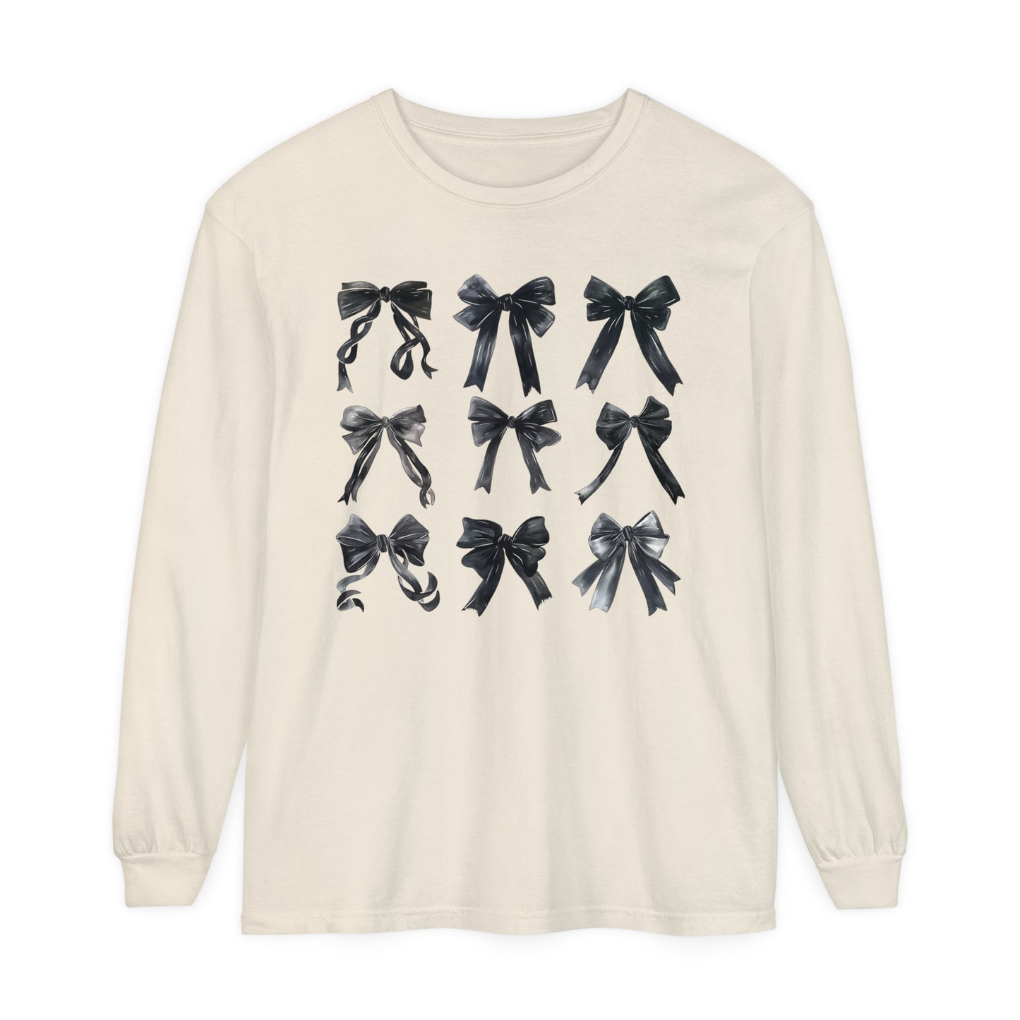 Black Bows - Comfort Colors Long Sleeve T-Shirt