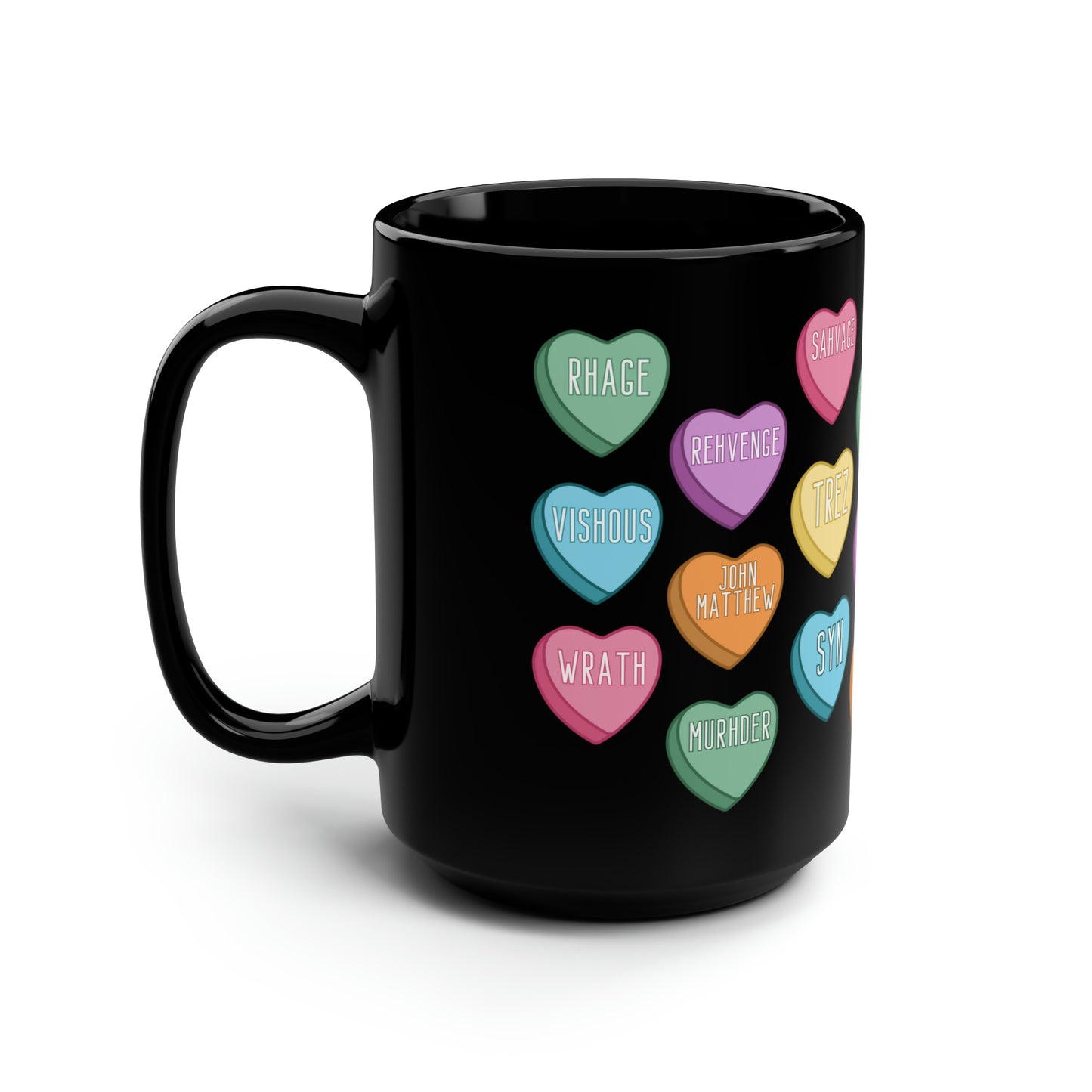 Black Dagger Brotherhood Mug | Candy Hearts | Valentine | Bookish | Vampire Romance | 15oz mug