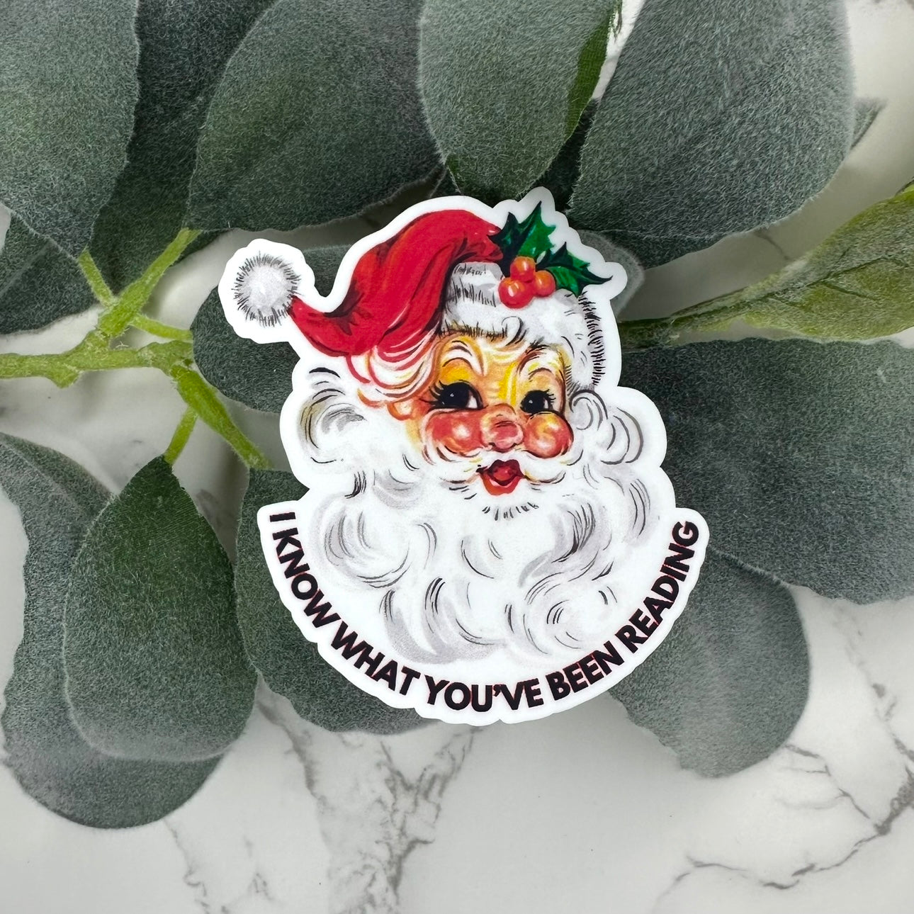 Santa Knows Bookish Sticker