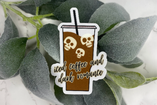 Iced Coffee & Dark Romance Sticker